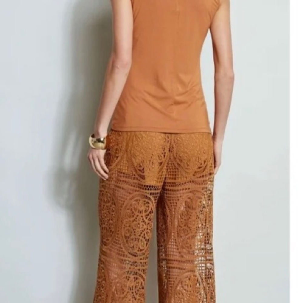 Elie Tahari Sleeveless Draped Mock Neck Top - Rust Size XL NWT - Picture 2 of 9
